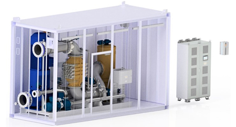 DESMI CompactClean BWMS system with control panel for ballast water management.