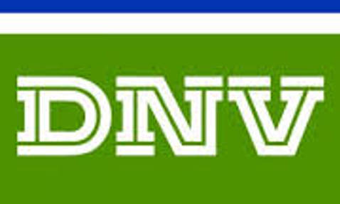 DNV logo featuring an anchor and scales on blue and green background.