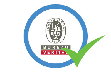 Bureau Veritas logo with a blue circle and green checkmark.