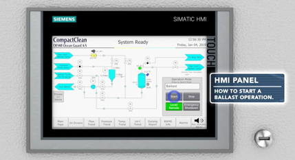 CompactClean BWMS interface