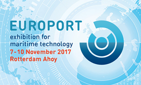 Europort maritime technology exhibition poster, November 2017, Rotterdam Ahoy.