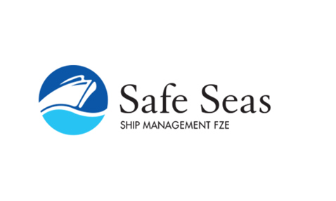 Safe Seas Ship Management FZE logo with stylized ship and wave icon.
